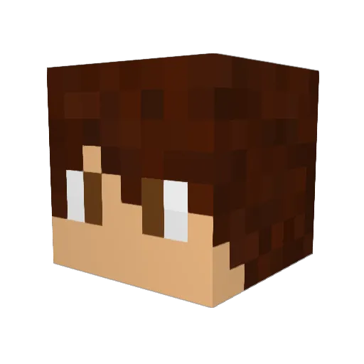 Simulativ Minecraft avatar head, 3D render