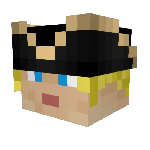 Simvig Minecraft avatar head, 3D render