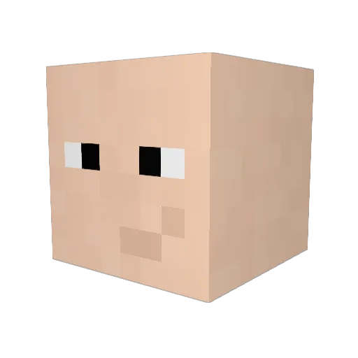Simvol17 Minecraft avatar head, 3D render