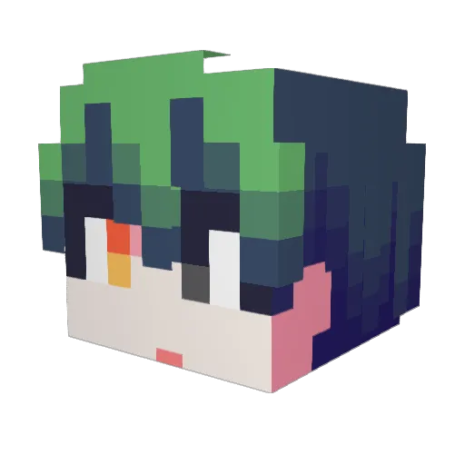 Simyeon Minecraft avatar head, 3D render