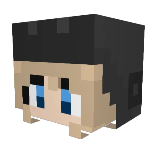 Simztrr Minecraft avatar head, 3D render