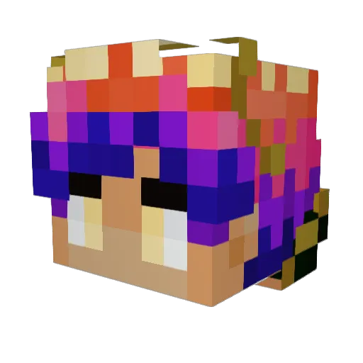 SinDecathlon Minecraft avatar head, 3D render