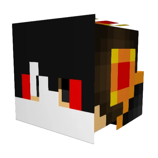 SinFire Minecraft avatar head, 3D render