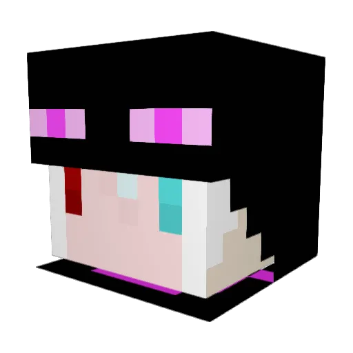 SinLuna Minecraft avatar head, 3D render