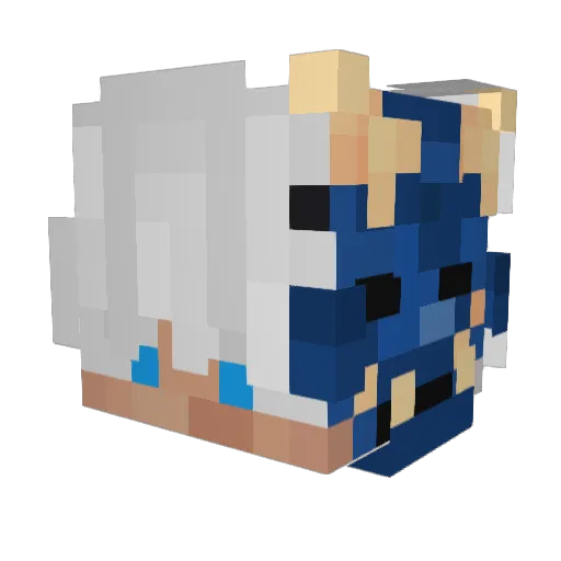 SinOfMog Minecraft avatar head, 3D render