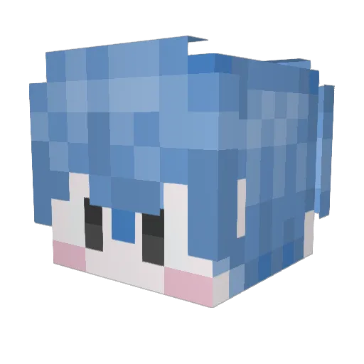 SinSora_o Minecraft avatar head, 3D render