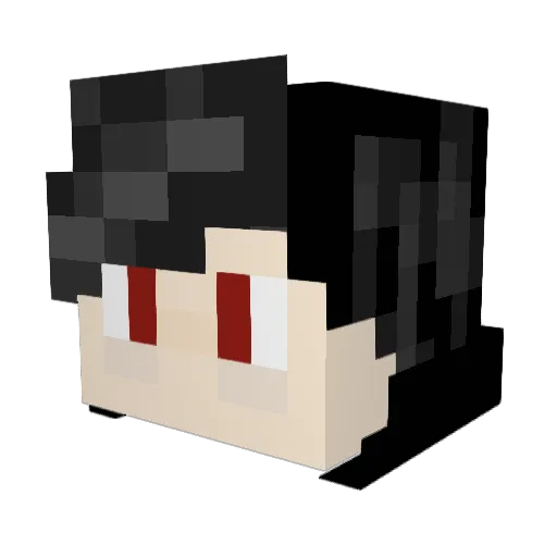 SinWhisp Minecraft avatar head, 3D render