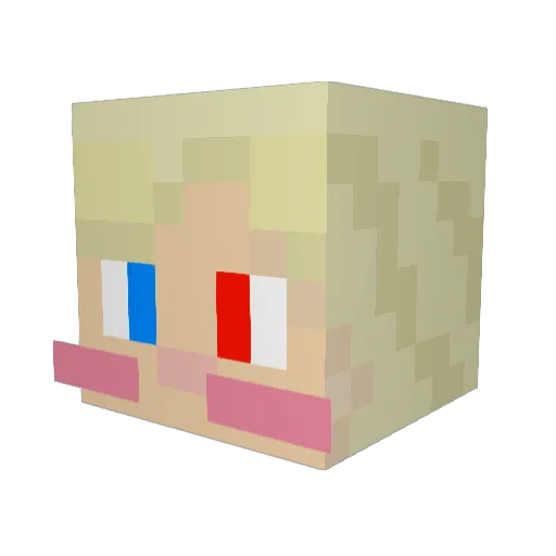 Sina_Aki Minecraft avatar head, 3D render