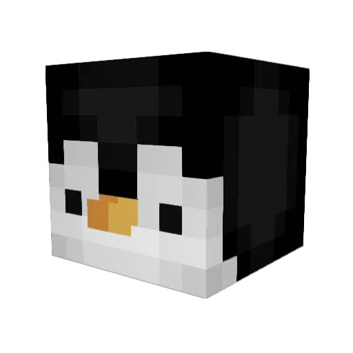 Sinak Minecraft avatar head, 3D render