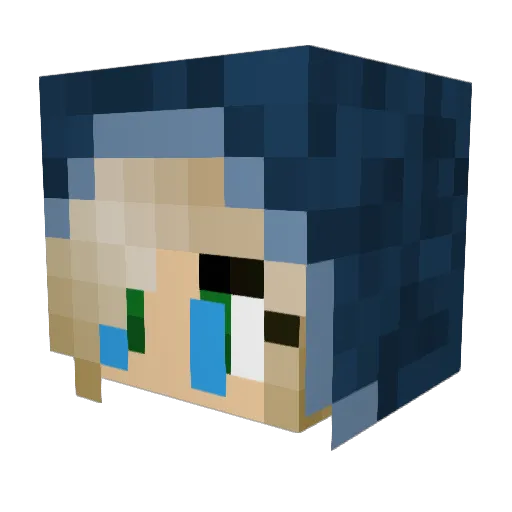 Sinalpaca Minecraft avatar head, 3D render