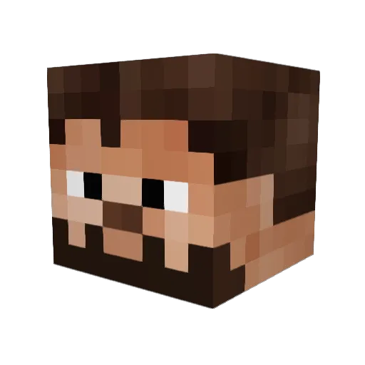 Sinarian Minecraft avatar head, 3D render