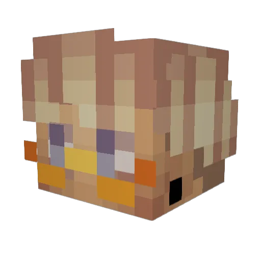 Sinbad74 Minecraft avatar head, 3D render