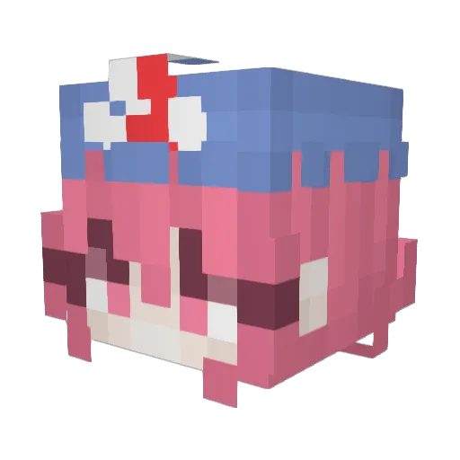 Sinbun666 Minecraft avatar head, 3D render