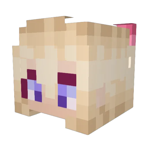SinceVince Minecraft avatar head, 3D render