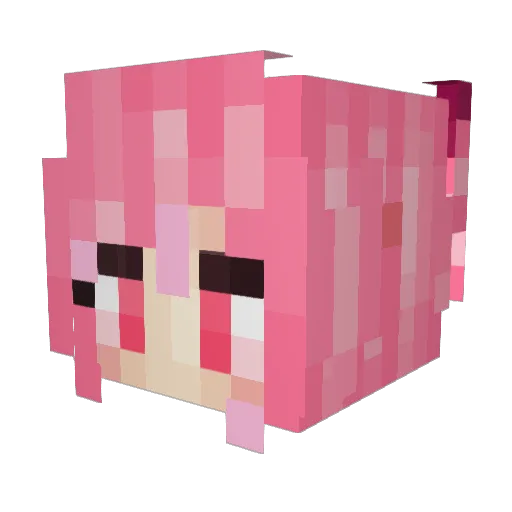 SincereMadness Minecraft avatar head, 3D render