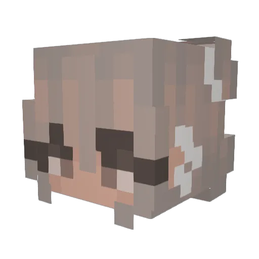 SincerelyAria Minecraft avatar head, 3D render
