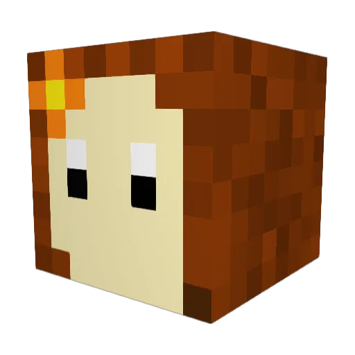 SinchenPinchen Minecraft avatar head, 3D render