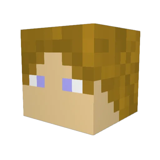 Sincubii Minecraft avatar head, 3D render