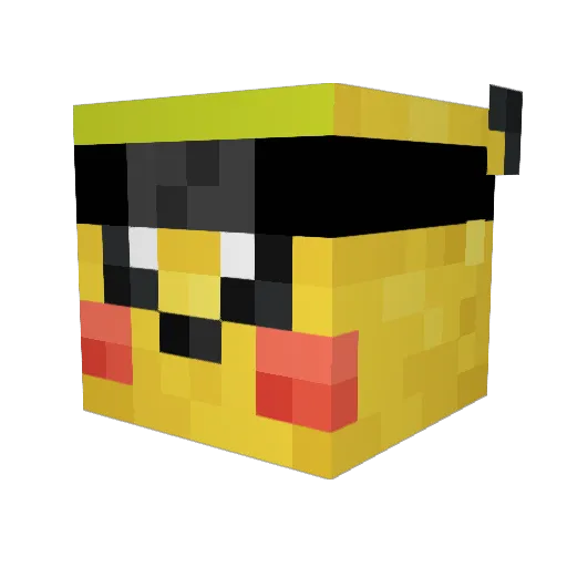 SincusPL Minecraft avatar head, 3D render