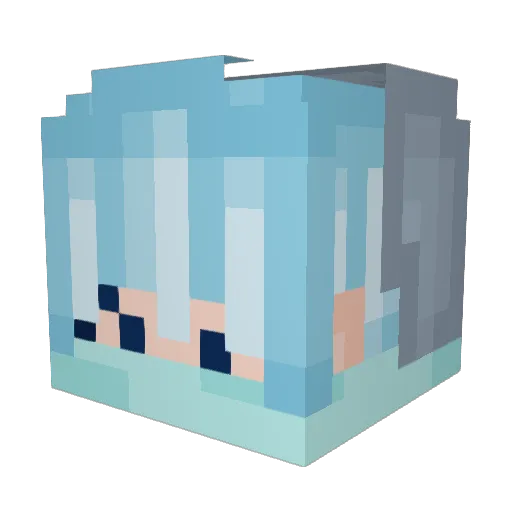Sindadika Minecraft avatar head, 3D render