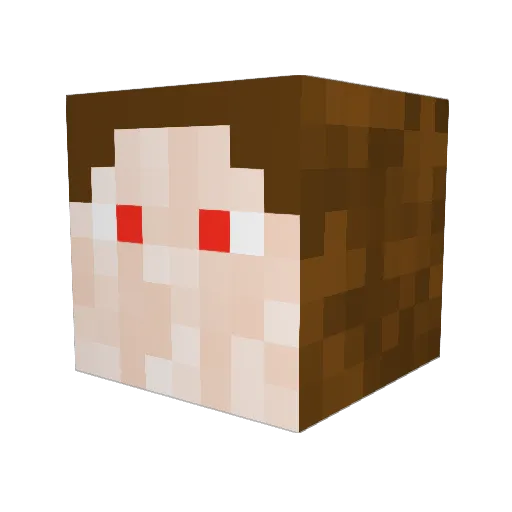 SinderBIade Minecraft avatar head, 3D render