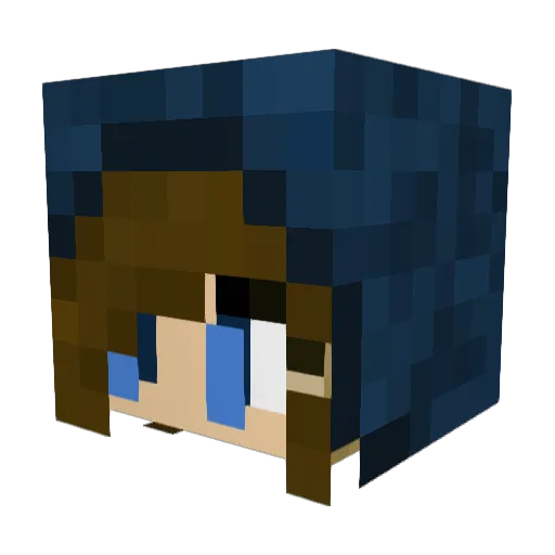Sindrana Minecraft avatar head, 3D render