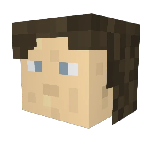 SineLaude Minecraft avatar head, 3D render