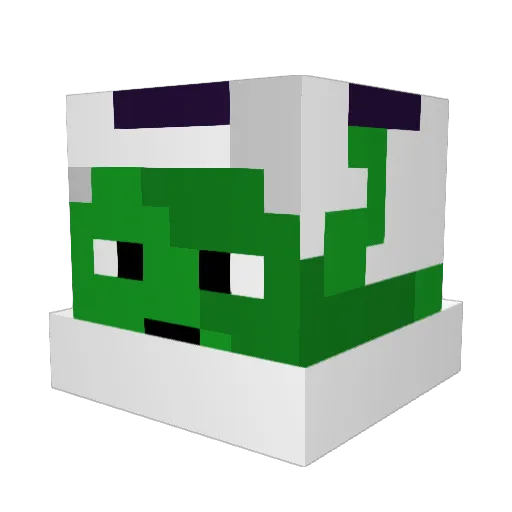 Sinegade Minecraft avatar head, 3D render