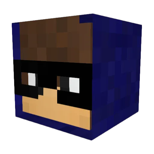 Sinekman Minecraft avatar head, 3D render