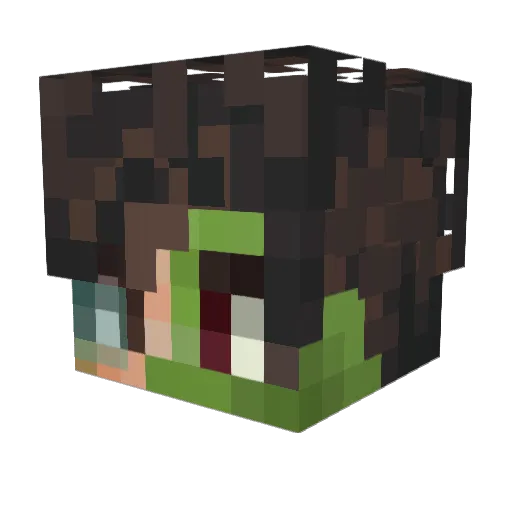 Sinerest Minecraft avatar head, 3D render