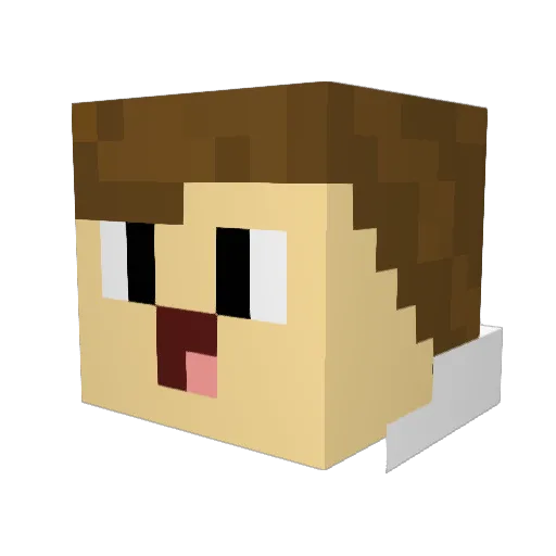 Sinexay Minecraft avatar head, 3D render