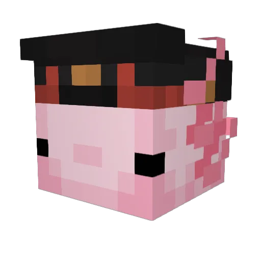 SinfulBoy Minecraft avatar head, 3D render