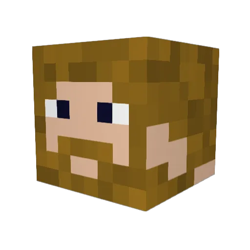 SinfulEgo Minecraft avatar head, 3D render