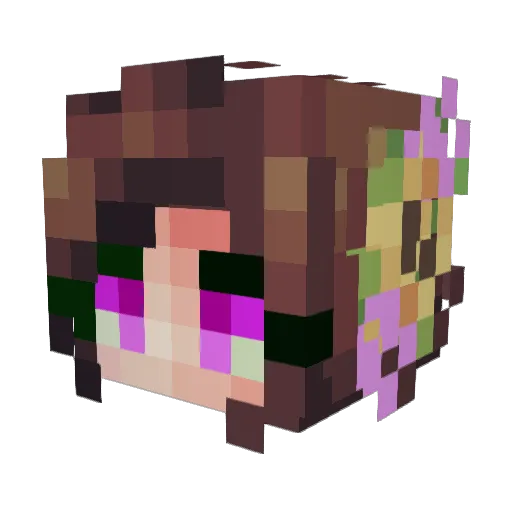 SinfulFairy Minecraft avatar head, 3D render