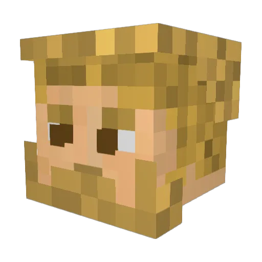 SinfulHealer Minecraft avatar head, 3D render