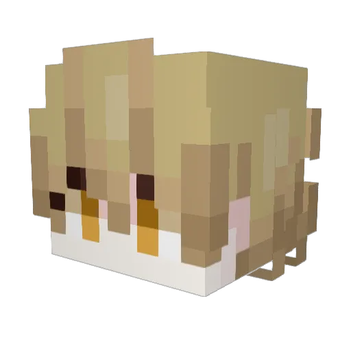 SingLingOUO Minecraft avatar head, 3D render