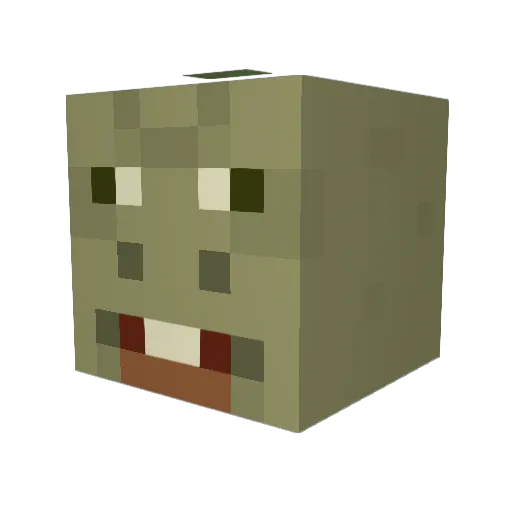 SingSoong_ Minecraft avatar head, 3D render