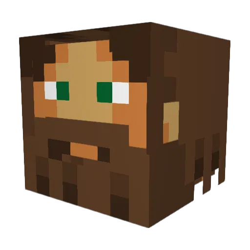 Singham1 Minecraft avatar head, 3D render