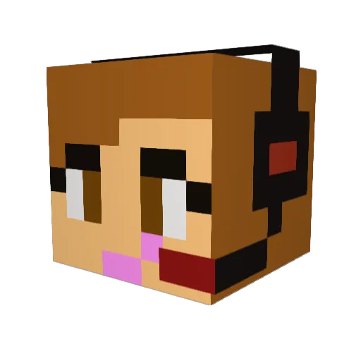 SingingPhoenix Minecraft avatar head, 3D render
