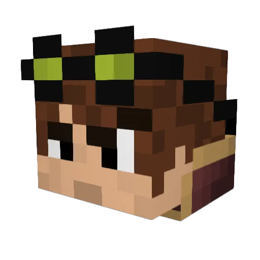 SingingRymn Minecraft avatar head, 3D render