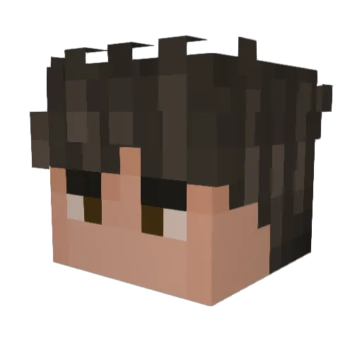 SingleBigTasty34 Minecraft avatar head, 3D render