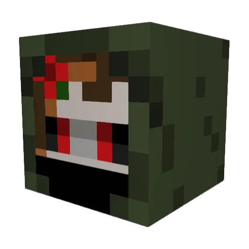 SingletState Minecraft avatar head, 3D render