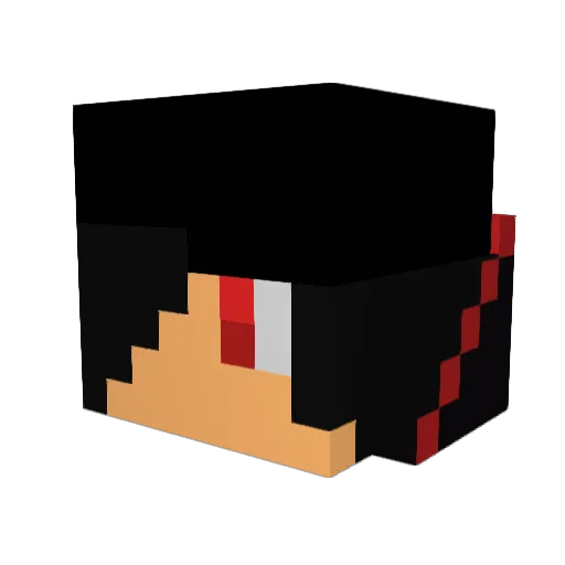 SiniclePhoenix Minecraft avatar head, 3D render