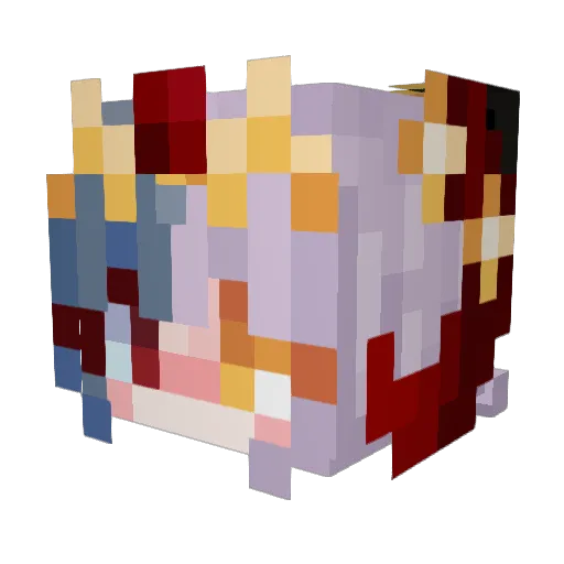 Sinism Minecraft avatar head, 3D render