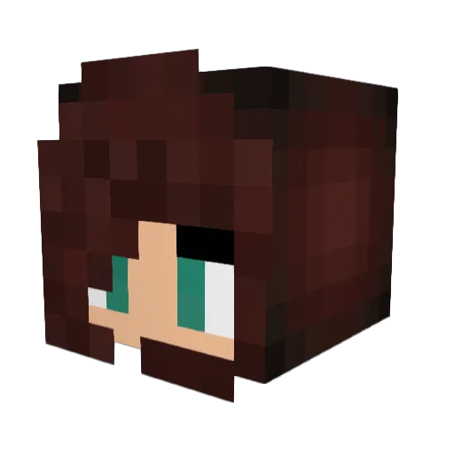 Sinisstra Minecraft avatar head, 3D render