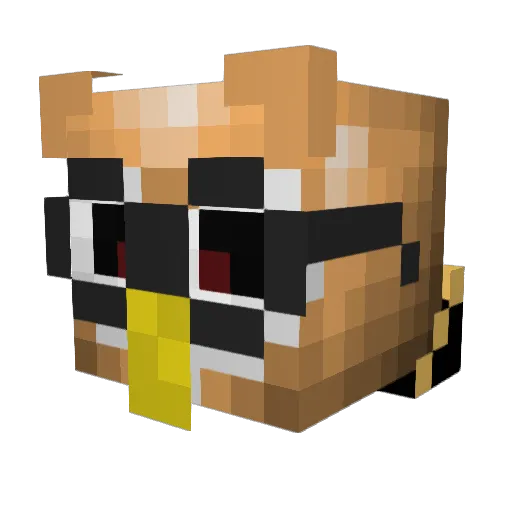 Sinister0wl Minecraft avatar head, 3D render