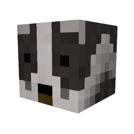 SinisterBadger Minecraft avatar head, 3D render