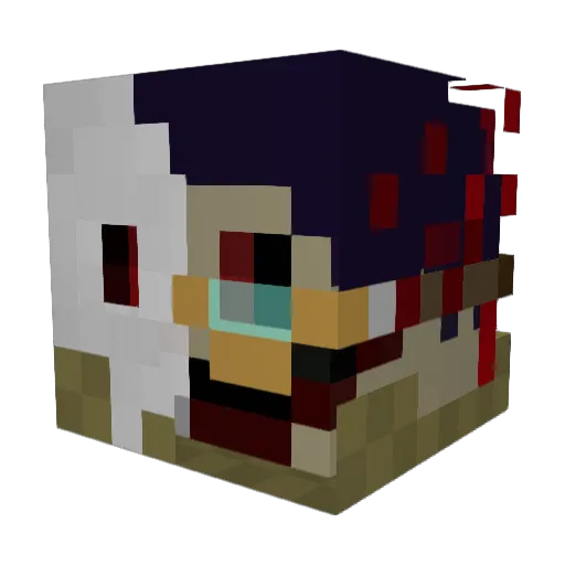 SinisterIsRandom Minecraft avatar head, 3D render