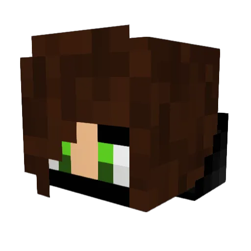 SinisterPixels Minecraft avatar head, 3D render