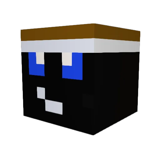 SinisterPotatoe Minecraft avatar head, 3D render